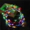 Party Decoration Led Garland H￥rband Gl￶dande krans pannband krona blommor br￶llop jul droppe leverans 2021 hem tr￤dg￥rd festlig p dhvwp