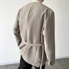 Abiti da uomo in giacca in glazer senza colletto in glazer per uomo casual giacca cardigan giacca coreana show show blazer cappotto