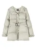 Women's Down Parkas Toppies冬のフード付きパフジャケットコートベルト長い特大のアウトウェア服220919