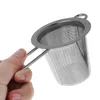 Infuseur à thé en maille réutilisable Passoires en acier inoxydable Filtre à épices à feuilles mobiles avec couvercle Tasses Accessoires de cuisine GWB15976