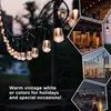 Vintage Seasons Cafe Lights Outdoor String Lights Black 48 voet lengte 15 levenslange lampen kleur veranderen weerbestendig verbrijpendig commerci￫le graad