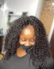 Brésilien court Afro Kinky Curly Lace Front perruques 3c 4a pleine perruque de cheveux humains avec des noeuds blanchis kinki Frontal perruques pour les femmes noires