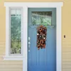 Decorative Flowers Boo Pattern Halloween Wreath Fabric Porch Sign Door Hanging Scary Spooky Garlands Home Garden Ornament