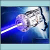 Laser Pointers Military 500000M Blue Pointer Sight Super Powerf Led Light Flashlight Lazer Torch Hunting Drop 4 Xjfshop Otp1J
