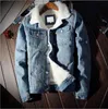 Luxe Designer Mannen Denim Jas en Jas Trendy Warme Fleece Dikke Jas Winter Mode Heren Jean Uitloper Mannelijke Cowboy TOPS Plus Size S-6XL