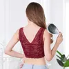 Camisoles & Tanks Women Sexy Vest Chest Padded Tank Tops For Wearing Fitness Underwear Lace Bralette Crop Top Ladies