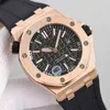 Relógio de luxo para homens relógios mecânicos totalmente automático jf 15400 silicone pulseira aço negócios marca suíça esporte pulseiras