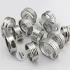 50PCS Silver Mix Design Polish MEN stainless steel Band rings Whole fashion jewelry Lots brand new243J