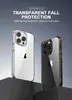 Cas de téléphone à pare-chocs pour iPhone 14 Pro Max 13 12 11 Clear Case Slim Hard PC Back hybride Soft TPU Airbag Absorbant de choc transparent