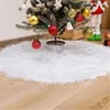 Weihnachtsdekorationen Weißer Baumrock Plüsch Kunstpelz Teppich Dekor