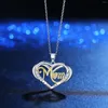 Catene BONISKISS Collana da donna in argento sterling 925 Love Heart Mom Letters Pendent Gioielleria raffinata Regalo per la festa della mamma per il 2023