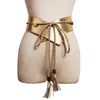 Cintos da marca de moda Desgin Lear Wide for Women Dress Feminino Tirp Strap Gold Casual Coloque Mulher de alta qualidade