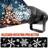 Verlichting 16Colors Led Stage Lights Snowflake Light Snowstorm Projector Kerstmosfeer Holiday Family Feest Woonkamer Slaapkamer Lamp