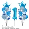Dekoracja imprezy Pierwsza urodziny chłopiec 1st Banner Balon Crown 1 roczny dekoracje prysznicowe