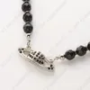 Сатурн, однослойное ожерелье с черными кристаллами и бриллиантами, цепочка на ключицу в стиле панк в темном стиле, которую могут носить мужчины и женщины с box207s