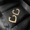 Stud Earrings Gold Jewelry Diamond For Women Aros Mujer Oreja Orecchini Bizuteria Solid Yellow Girls189B