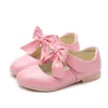Sneakers Children Bowknot Wedding Party Shoes Princesa para crianças meninas brancas vestido de dança dourada rosa 5 6 7 8 9 11 10 12 anos 220920