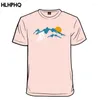 Camisetas masculinas Aventura de mountain bike algodão Manga curta Men camisa Casual O-Gobes Summer Mens Tee 233