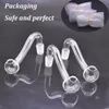 100 Stück hochwertiges Glas-Ölbrennerrohr 10 mm 14 mm 18 mm männlich weiblich Bubbler Rauchwasserpfeifen Bent Banger Ölnagelrohr für Dab Rig Bong-Zubehör