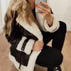 Women's Leather Faux AiLegogo Autumn Winter Coat Women Pu Soft Black White Sheepskin Fur Jacket Female Outwear Casaco Feminino 220919