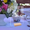 Party Decoration Clear Acrylic Wedding Table Number Sign With Wood Holder Set Supplies Top Ones