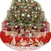 Christmas Decorations 47 Inches Tree Skirt Santa Snowman Elk Mat Thick Xmas Decor