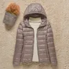 Женские девчонки Parkas Women Thin Jacket White Duck Sultralight Jackets осень и зимние теплые пальто Портативные переходы 220919