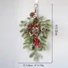 Fiori decorativi Ztgs 60 cm albero di Natale appeso a testa in giù decorazione della porta casa festa ghirlanda di nozze finestra deco artigianale