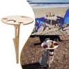 Table à vin Portable d'extérieur, mobilier de camping, support en verre pliable, Mini étagère à boire en bois, outils pour jardin, plage, voyage