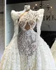 Великолепные русалочные свадебные платья свадебные платья с длинными рукавами жемчужины перегод