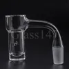Full Weld Auto Highbrid Quartz Banger Smoking Beveled Edge Seamless Nails With Dichro Glass Cap 2pcs Tourbillon/Spinning Air Holes For Glass Water Bong Dab Rigs Pipes