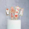 Festive Supplies Happy Year Christmas Cake Topper Santa Claus Party House Decoration