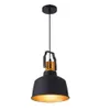 LED -pendelljus vintage loft e27 hänglampa och 12W lampor aluminium matlampa trä hängande belysning