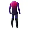 2024 Pro Women Dark Red Winter Cycling Jersey Set Long Sleeve Mountain Bike Cycling Clothing Breattable Mtb Bicycle Clothes Wear Suit B17