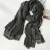 Scarves Japanese Unisex Style Winter Scarf Cotton And Linen Solider Color Long women's Shawl Fashion Men 220920