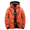 Erkekler Down Parkas Erkekler Down Yüksek Kaliteli Kalın Sıcak Kış Ceket Kapşonlu Kalın Duck Aşağı Parka Palto Birçok Cep ile Slim Patato Mens 220919