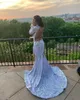 Gillter Lace Sequins Mermaid Evening Dresses 2023 Long Sleeve Tassel Sexy Slit Backless Trumpet Aso Ebi African Prom Gown