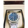 Automatisch horloge uit de Japanse Movementap-serie, maat 41 mm, blauwe wijzerplaat, 316l staal, model 15400st Oo 1220st 03