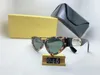 Nya 2022 kvinnors solglas￶gon f￶r kvinnor Summer Cat Eye Popular Style Anti-ultraviolet Retro Plate Cat Eyes Womens Invisible Frame Glasses Whit Box