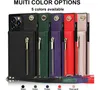 Crossbody Necklace Strap Lanyard Cord Cross body zipper leather case 12 plug-in card protective Phone Cover For iphone 14 Pro Max 13 12 MiNi 11 Pro X XR XS