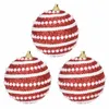 Decorazione per feste Palla di Natale Perla appiccicosa appesa 8 cm Polvere di schiuma Ciondolo per albero Decorazione per finestra