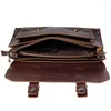 Briefcases PU Leather Men Briefcase Laptop Bag Computer Business