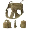 Dog Apparel Military Tactical Harness Sets Front Clip K9 Working Pet Durable Vest For Small Large Dogs German Shepherd