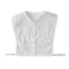 Bow Ties 2022 Ladies Chiffon Floral Lace Fake Collar White Lapel Shirt Detachable Half False Collars Women Removable Nep Kraagie