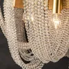 Ljuskronor lyxiga kristallkronkronor belysning modern vardagsrum dekor guld sovrum plafonnier