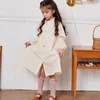 Robes de fille BEBEZOO filles robe dentelle simple boutonnage fleur broderie mignonne princesse pour 3-8 ans enfants vêtements tenues