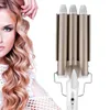 Colvores de cabelo alisadores de cabelo curling ferro Profissional Hair Waver Tools Triple Barrel Curler Curler Vareira Electric Curling Styler 3 Barris Críperres T220916