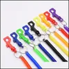 Key Rings 500Pcs Elastic Coil Stretch Tether Key Chain Ring For Fishing Lobster Clasp Hook Lockable Cord Koord Sleutel Drop Delivery Dhzmt