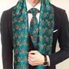 Foulards Nouvelle mode hommes écharpe vert Jacquard Paisley % foulard en soie cravate automne hiver costume d'affaires décontracté chemise écharpe ensemble Barry.Wang T220919