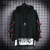 Sweats à capuche pour hommes Sweats Automne Sweat à capuche Casual Noir Tops Techwear Hip Hop Harajuku Patchwork Japonais Streetwear Hommes 3XL 220919